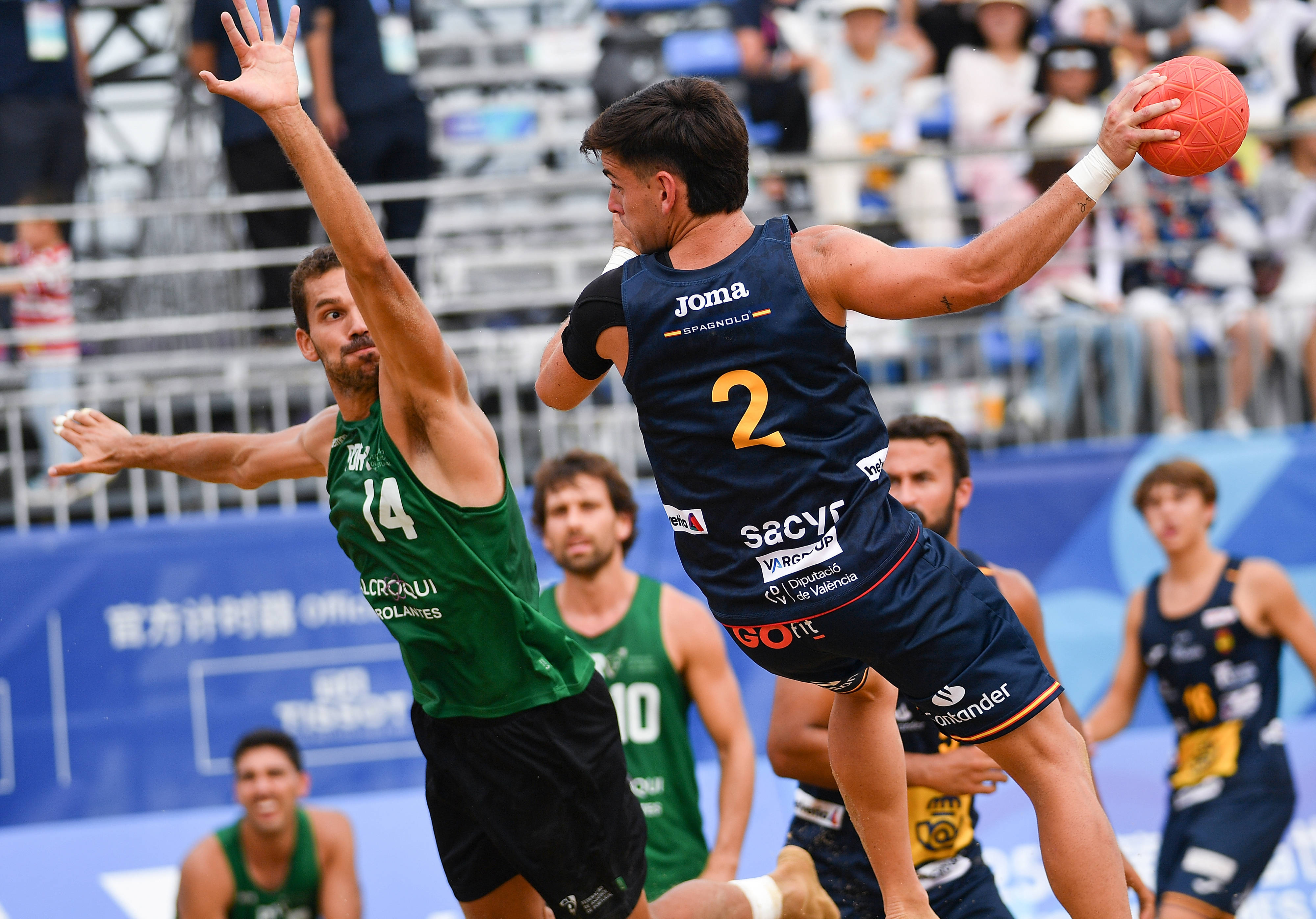 (成都世运会)沙滩手球——男子半决赛:葡萄牙队胜西班牙队